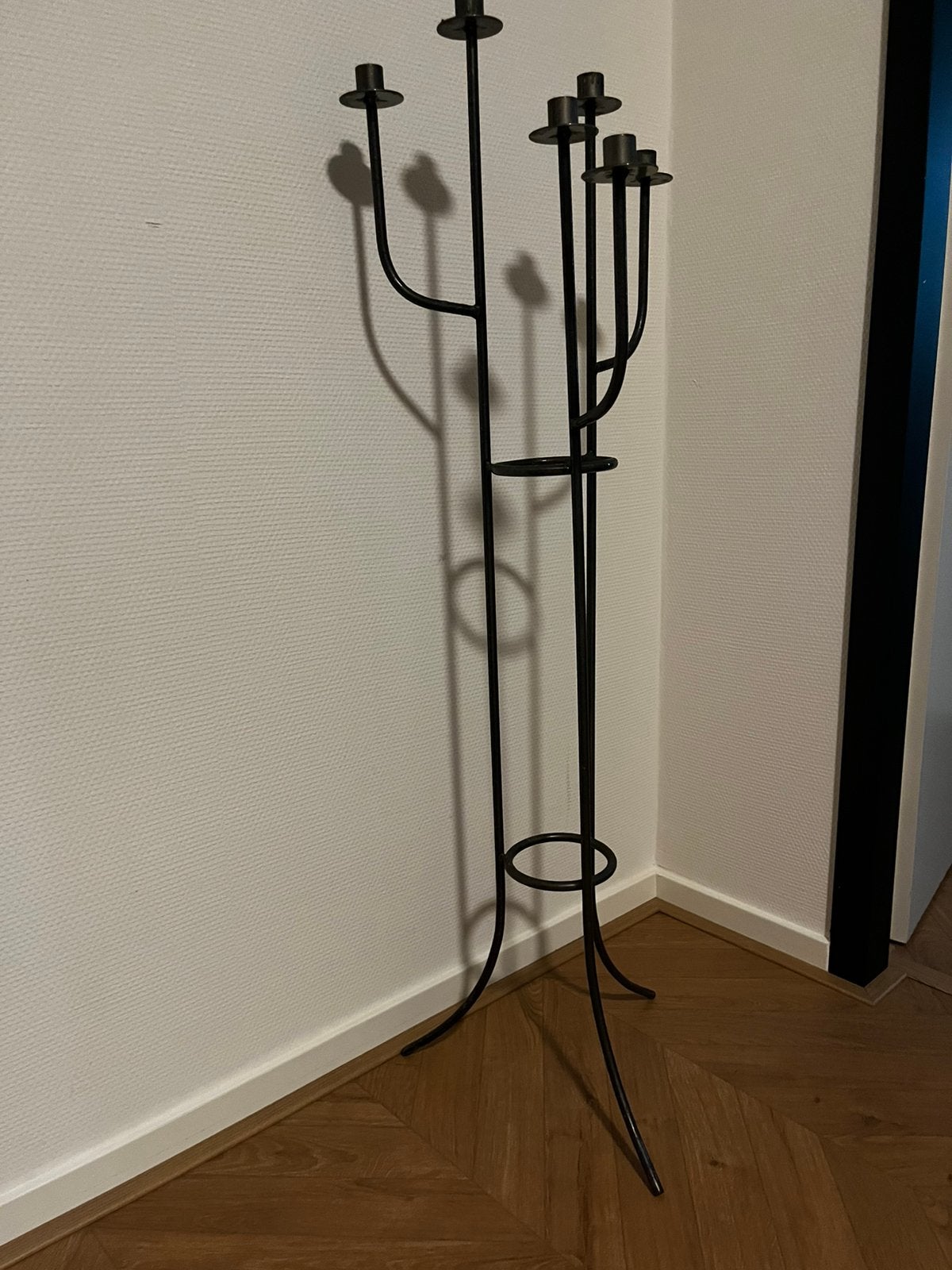 Stijlvolle Zesarmige kandelaar, Ophalen of Verzenden, Gebruikt, Metaal, Minder dan 100 cm
