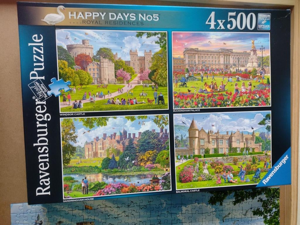 Ravensburger 171408 Happy DaysNo5 Royal Residences COMPLEET, Ophalen of Verzenden, 500 t/m 1500 stukjes, Zo goed als nieuw, Legpuzzel