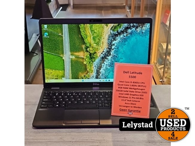 Dell Latitude 5500 15.6'' i5-8365U 8GB/256GB SSD Accu Defect