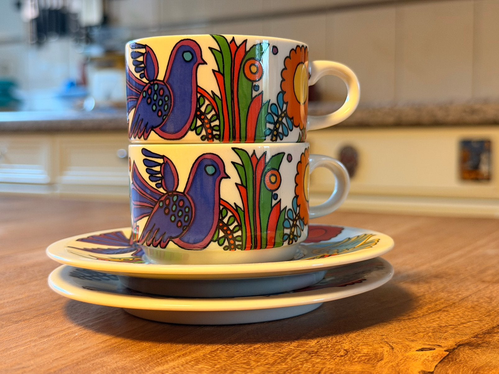 Acapulco 2 espressokopjes met schoteltjes, Ophalen of Verzenden