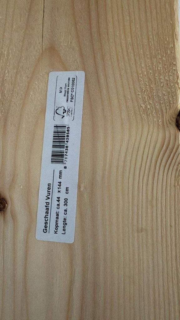 Houten balken, Ophalen, Gebruikt, 25 tot 50 mm, 300 cm of meer