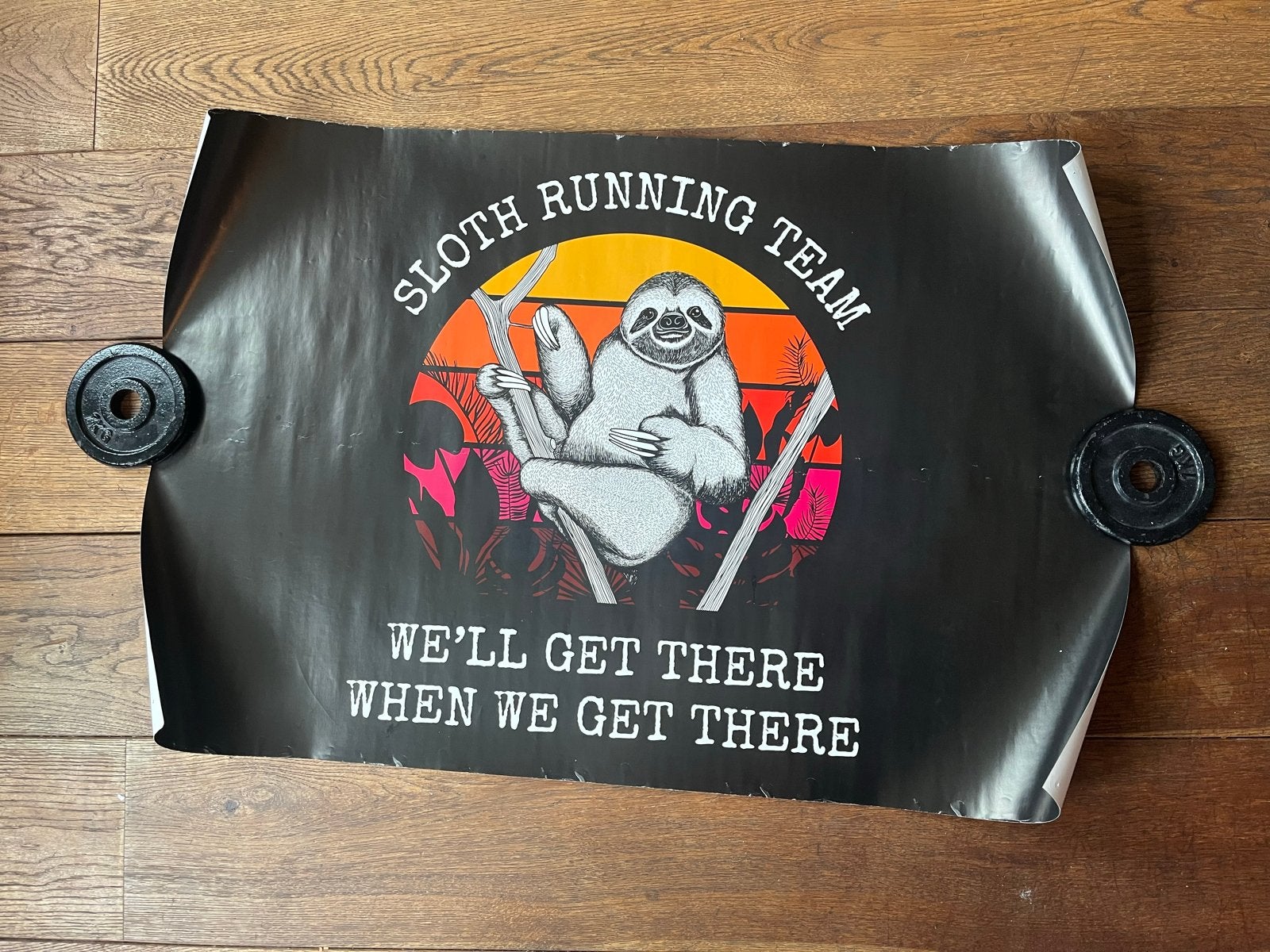Sloth Running Team Poster - 60x90, Ophalen, Gebruikt, Rechthoekig Liggend, A1 t/m A3