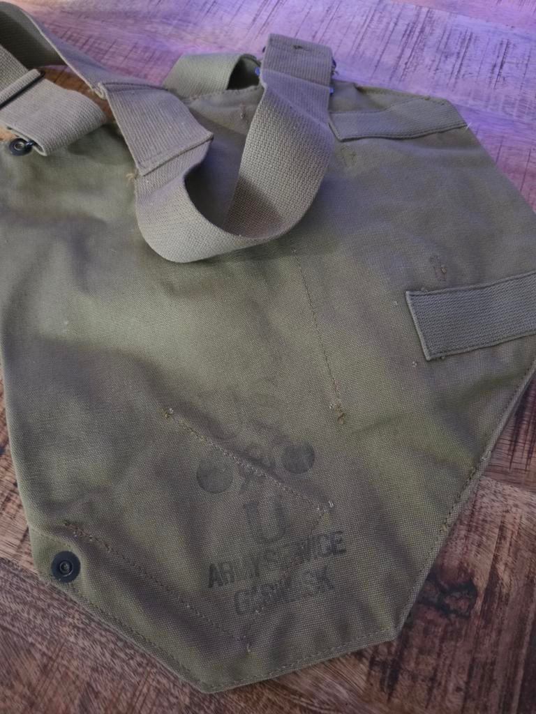 WW2 US gasmasker tas militaria Amerikaans, Verzamelen, Ophalen of Verzenden, Amerika, Overige typen