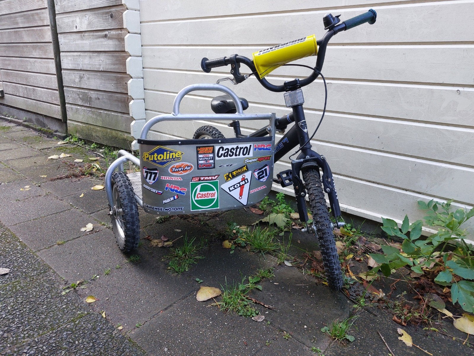 Kinderfiets met zijspan Uniek, Fietsen en Brommers, Ophalen, Terugtraprem, Minder dan 16 inch, Alpina