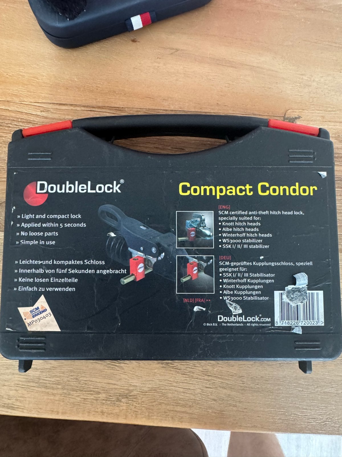 DoubleLock Compact Condor SCM gekeurd aanhangerslot, Ophalen of Verzenden, Gebruikt