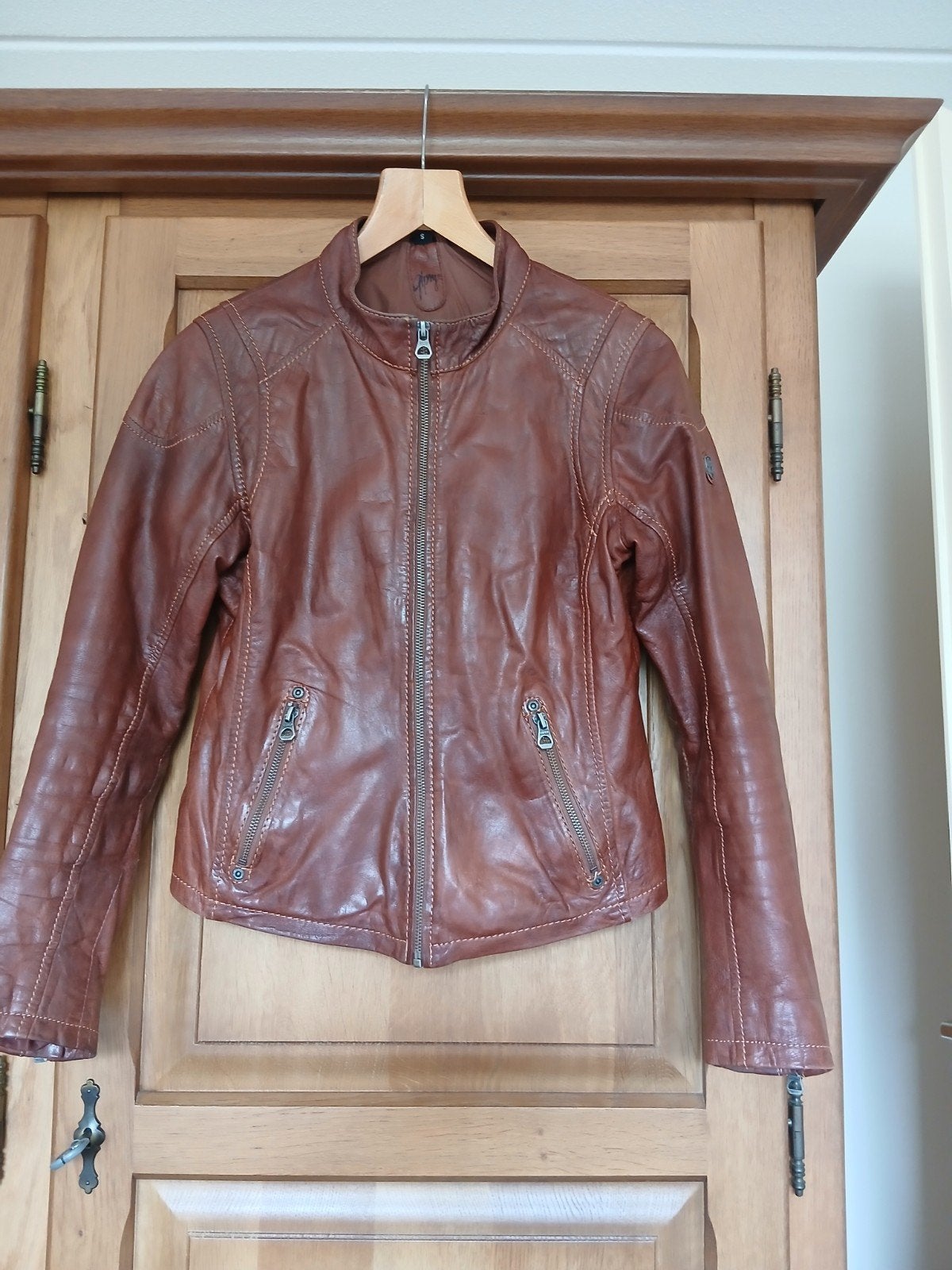leren damesjas gipsy maat 36, Ophalen of Verzenden, Gedragen, Maat 36 (S)