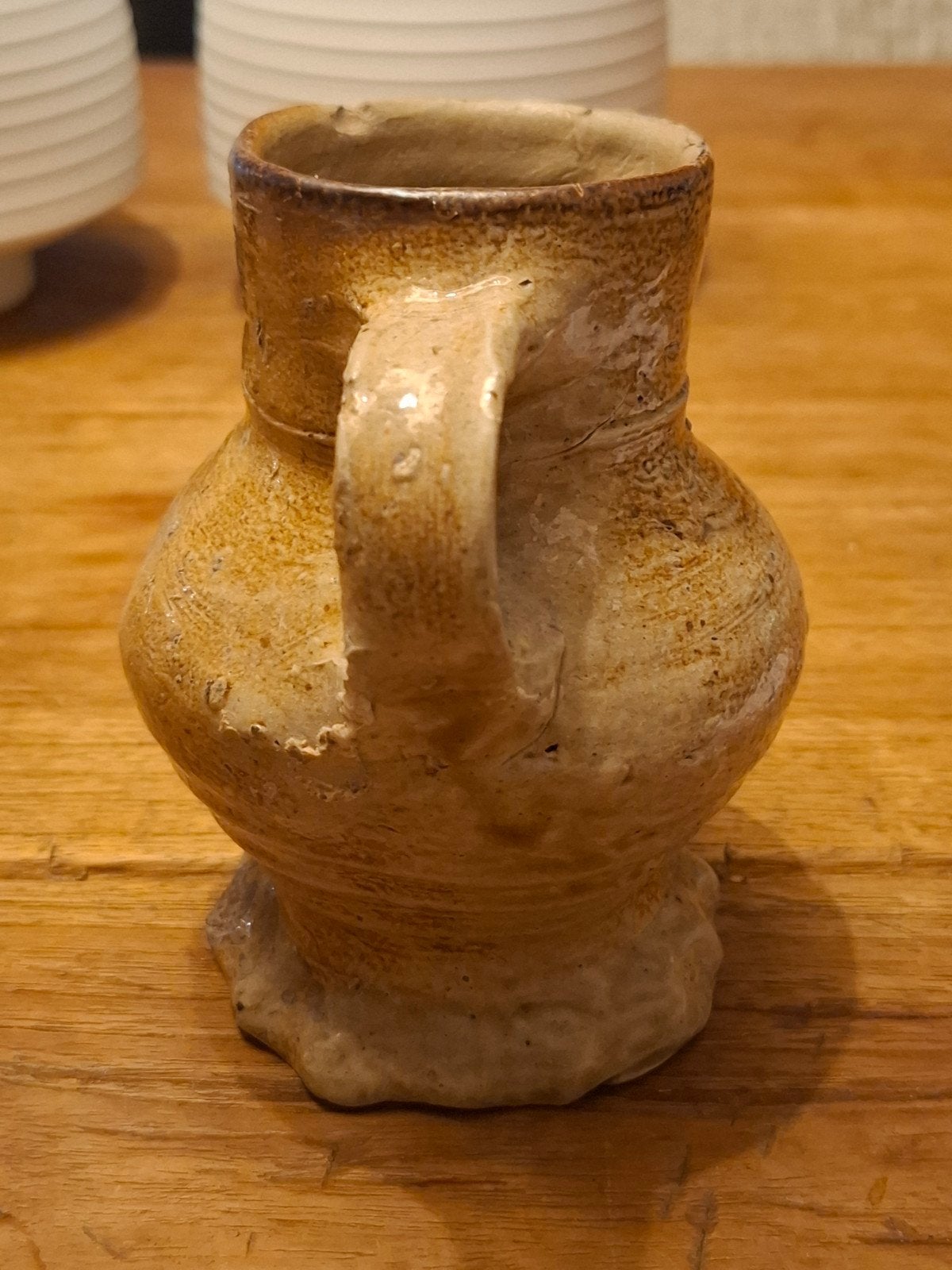 Antiek Raeren steengoed kruikje, Ophalen of Verzenden