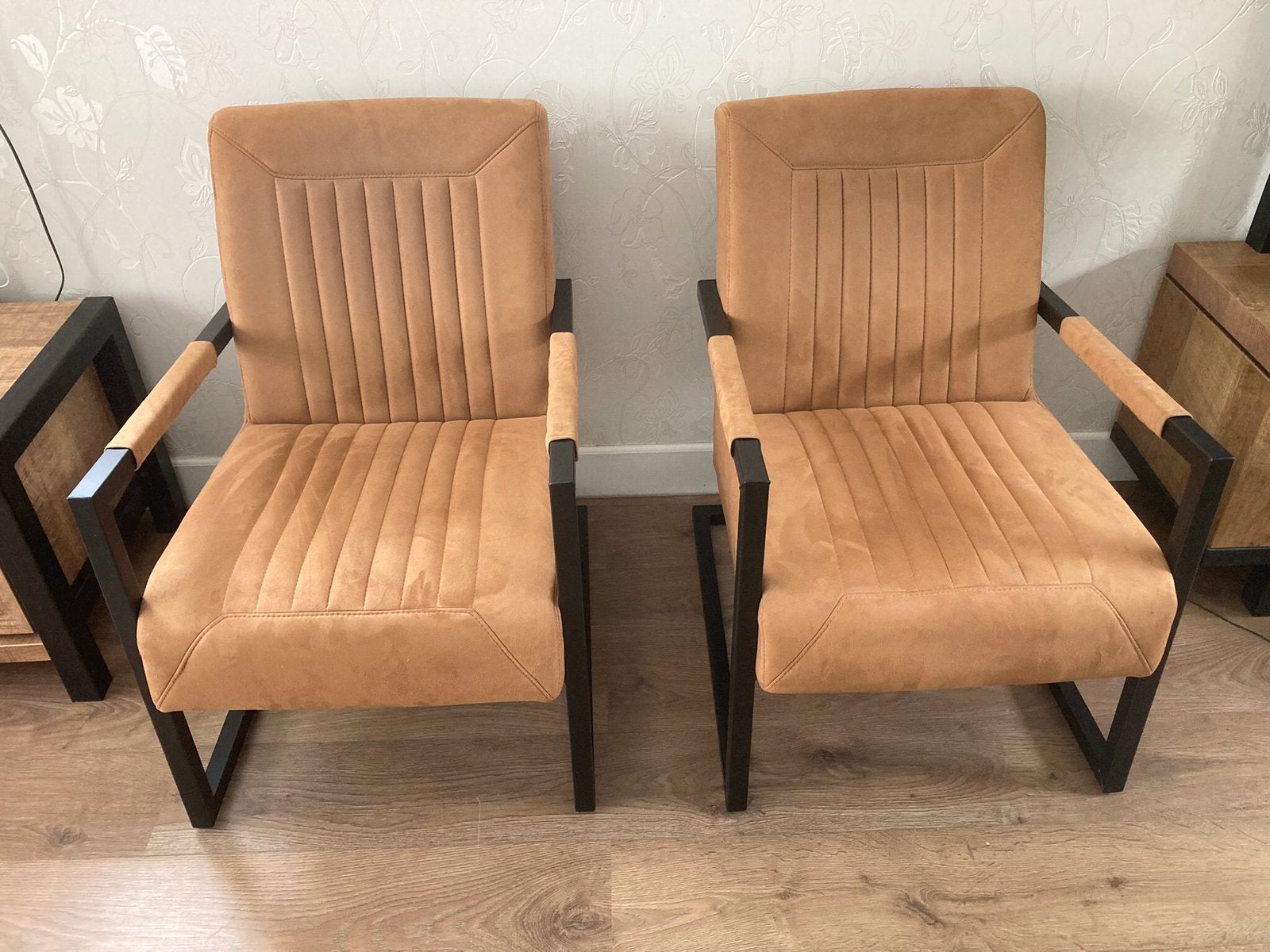 Fauteuils zo goed als nieuw., Huis en Inrichting, Stoelen, Ophalen, Zo goed als nieuw, Zwart, Twee
