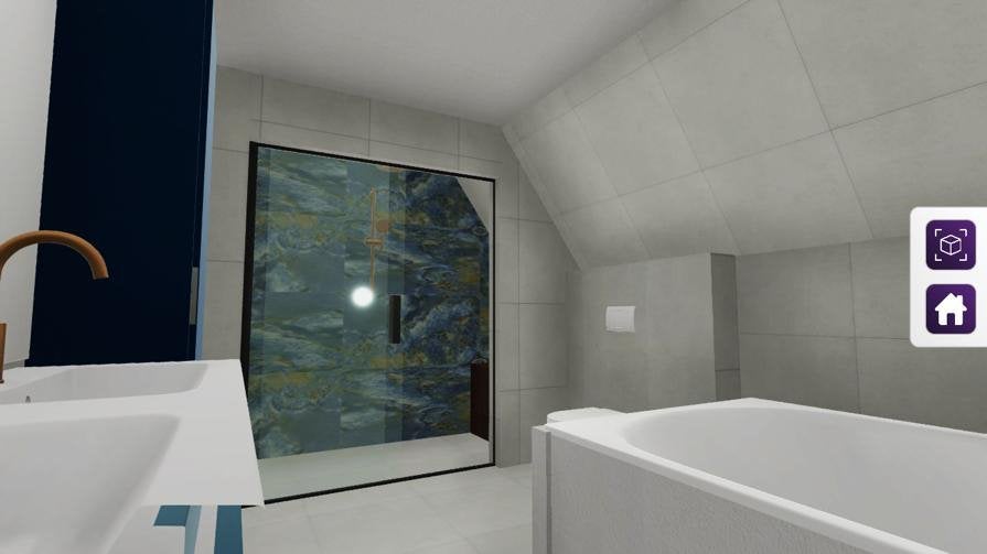 Nieuw superluxe badkamer stoomdouche jacuzzi Versace tegels, Ophalen, Nieuw, Met bad
