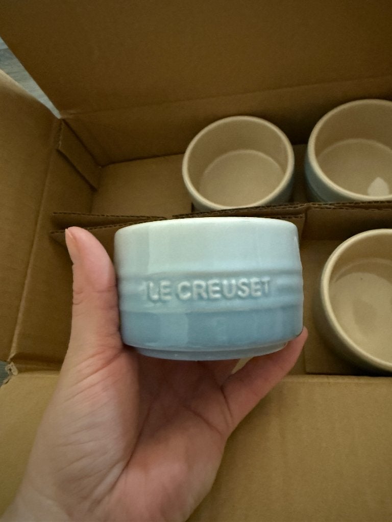 Le creuset 200 ml round ramekin 4 stuks, Overige materialen, Nieuw, Ophalen of Verzenden, Overige stijlen