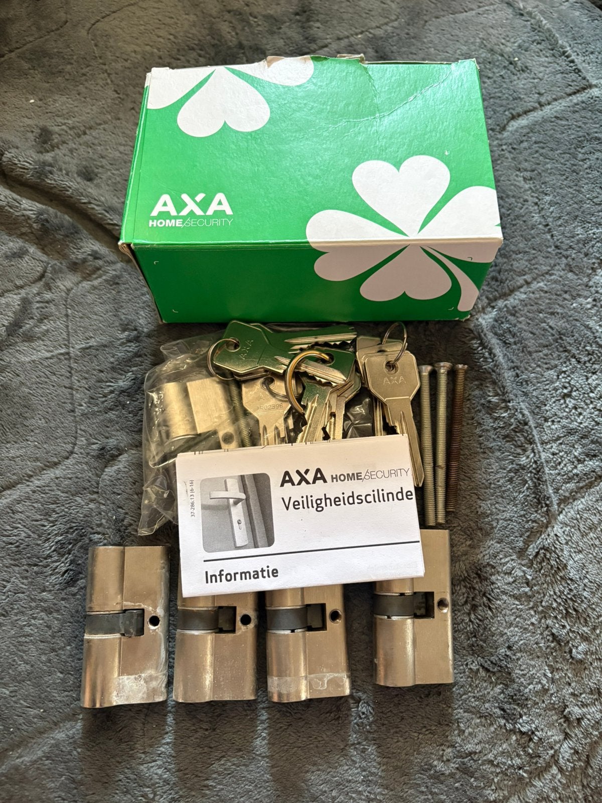AXA 5 Cilinder sloten gelijksluitend 30-30mm, Ophalen of Verzenden, Rvs, Slot