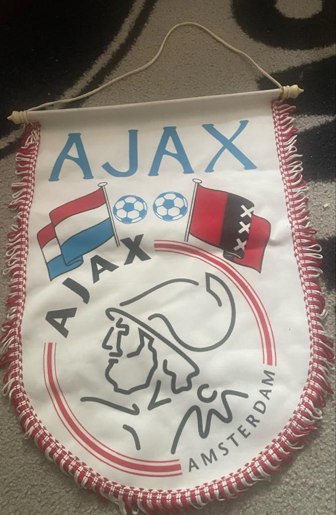 Ajax Vaantje - Vintage Voetbal Fan Item, Ophalen of Verzenden, Zo goed als nieuw, Ajax, Vaantje of Sjaal