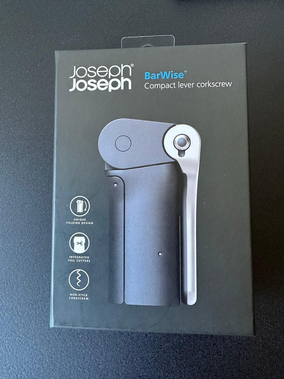 Joseph Joseph BarWise Compact Hendel Kurkentrekker, Ophalen of Verzenden, Zo goed als nieuw, Metaal, Overige merken