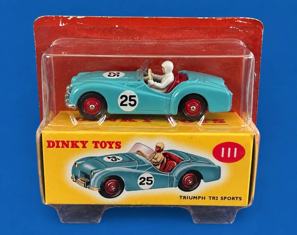 Dinky Toys Triumph TR2 Sports #111 – Atlas Heruitgave, Ophalen of Verzenden, Zo goed als nieuw, Auto, Dinky Toys