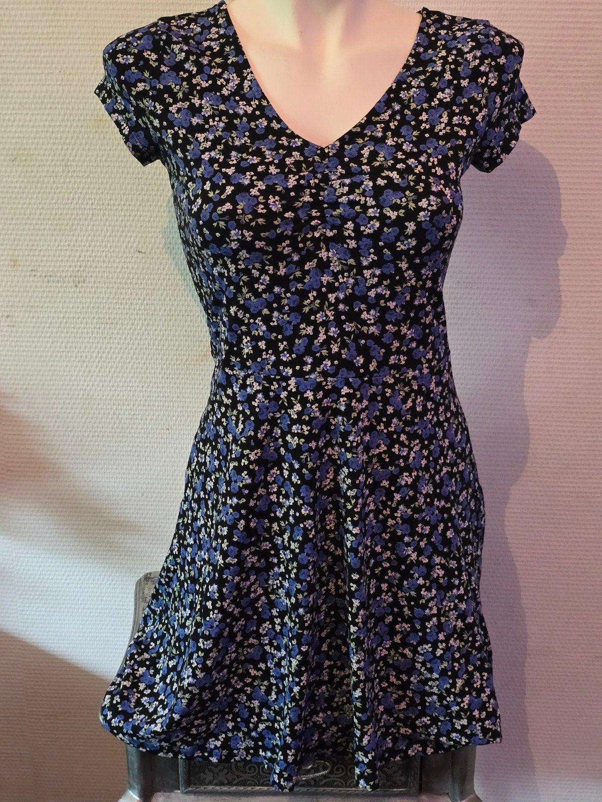 Clockhouse dames bloemenjurk maat M, Kleding | Dames, Jurken, Maat 38/40 (M), Blauw, Ophalen of Verzenden, Knielengte