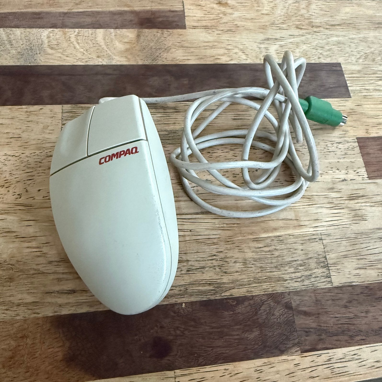 Compaq M-S34 vintage PS/2 muis retro computer, Ophalen of Verzenden, Gebruikt, Bedraad, Muis