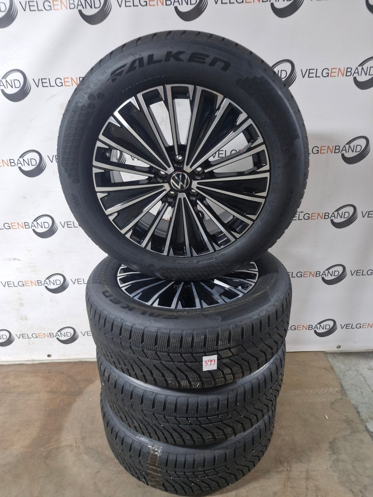 Winterset VW Tayron Tiguan Napoli 235 55 18 5x112 57,1 vag, 18 inch, Gebruikt, ., Banden en Velgen