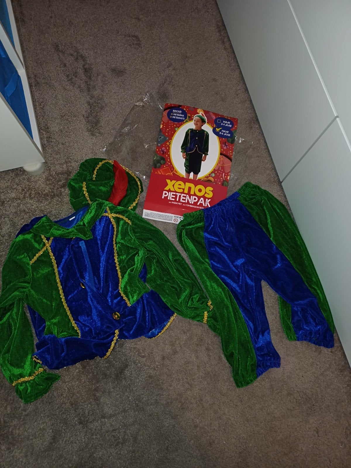Xenos Pietenpak blauw/groen en sintset, Ophalen of Verzenden, Jongen of Meisje