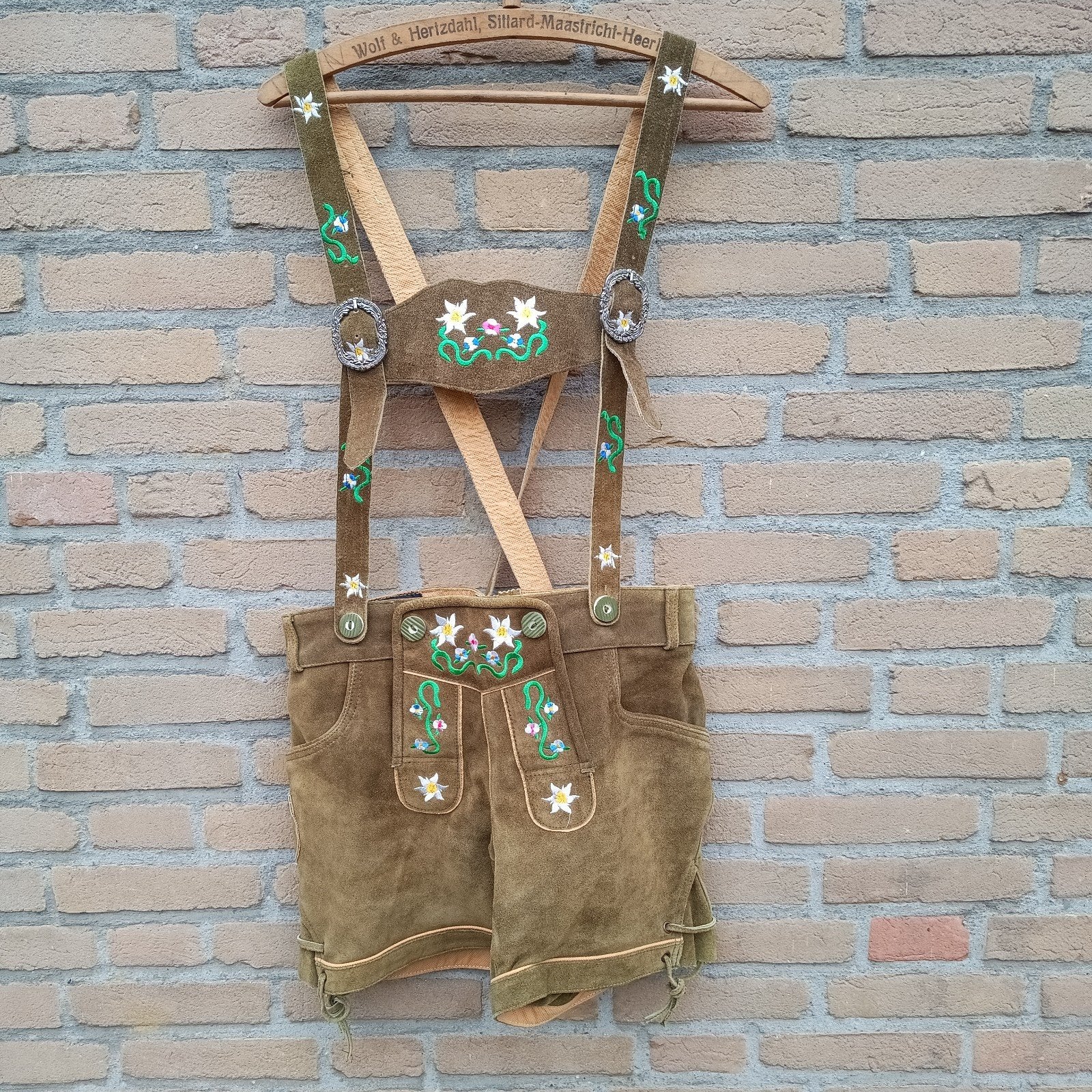 Achim Klein 38 echt leren lederhose dames Oktoberfest, Ophalen of Verzenden, Zo goed als nieuw, Maat 38/40 (M)