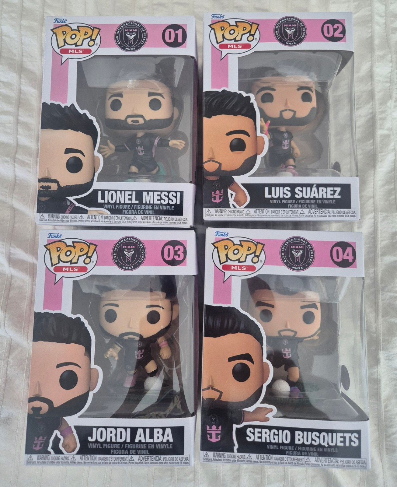 Inter Miami Funko Pop! Set - Messi Suarez Alba Busquets, Ophalen of Verzenden, Nieuw