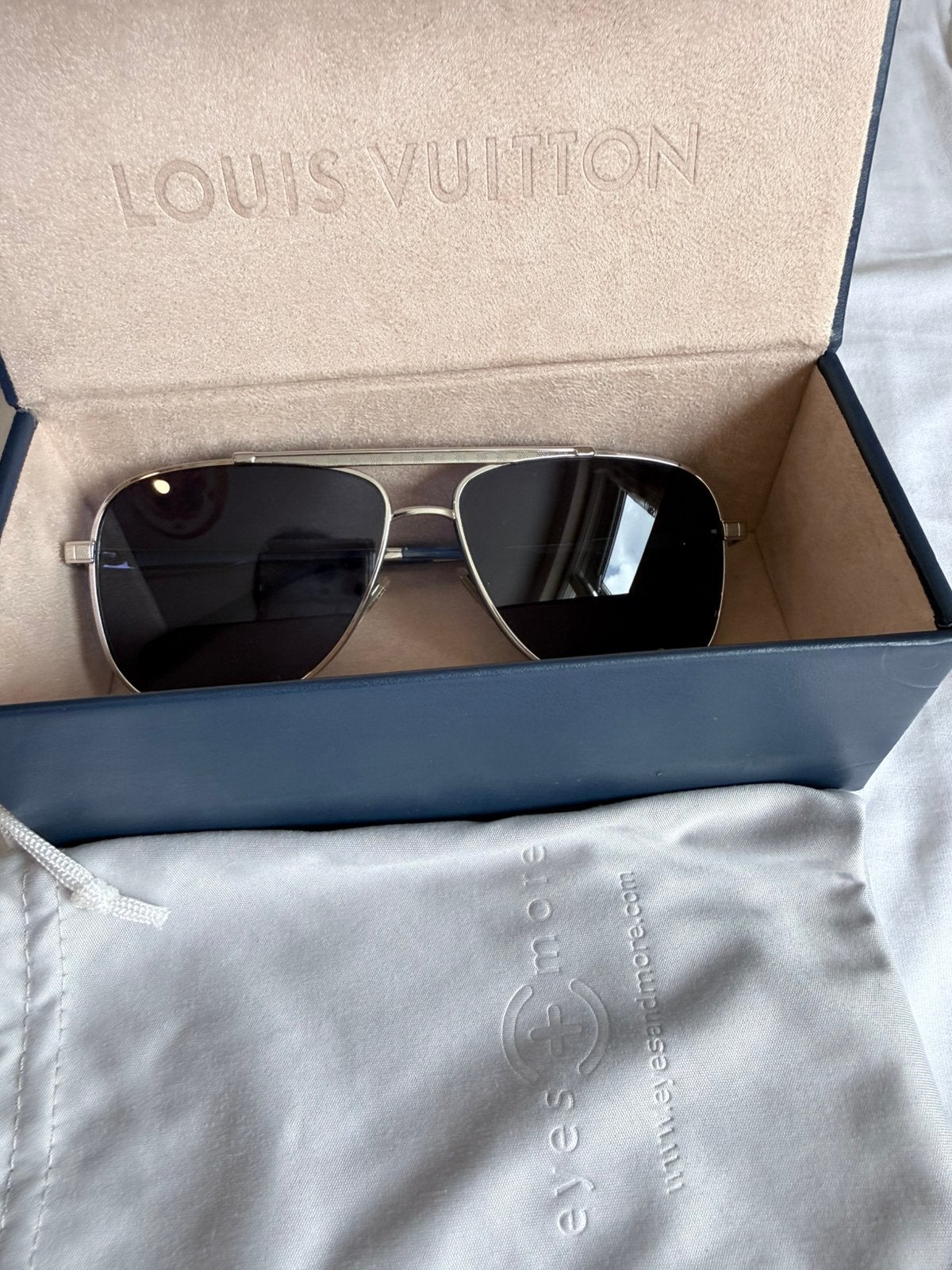 Louis Vuitton Pilot Zonnebril Z1417E - Origineel, Ophalen of Verzenden, Nieuw, Blauw, Ray-Ban