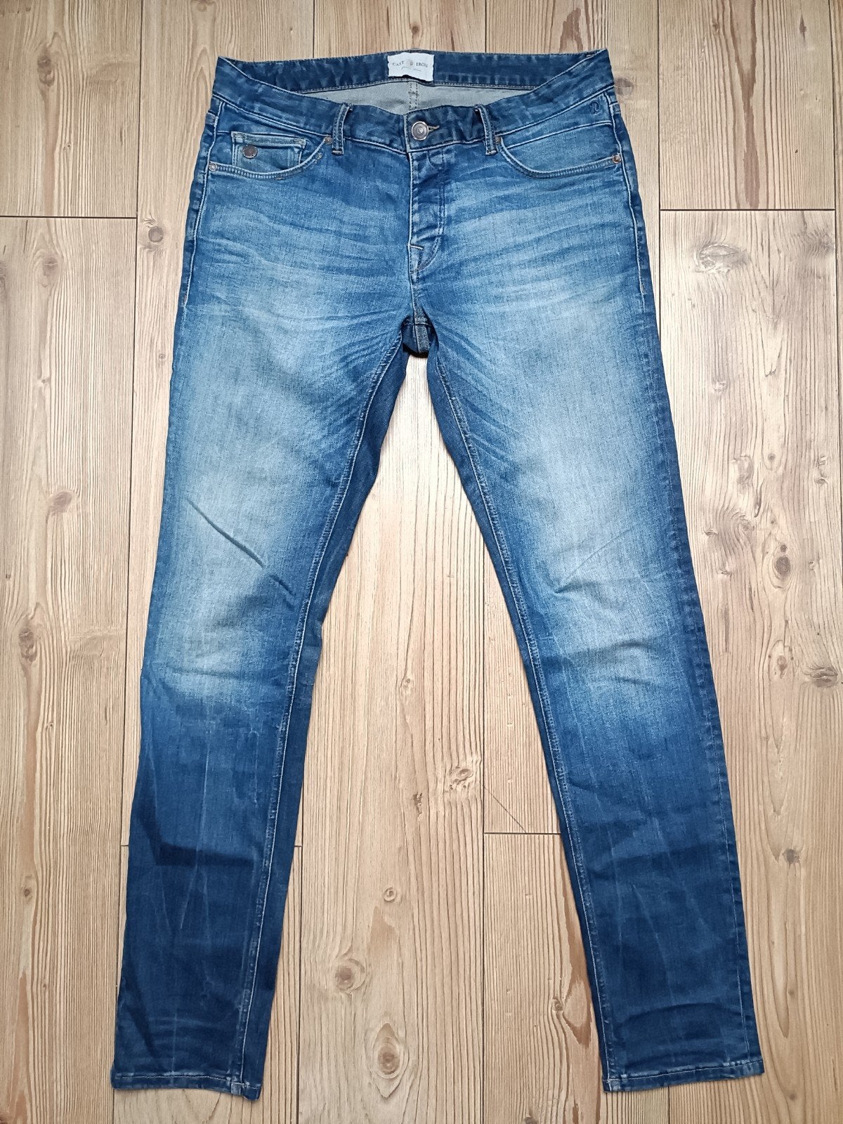 Cast Iron stretch maat 33-34, Ophalen of Verzenden, Zo goed als nieuw, Blauw, W33 - W34 (confectie 48/50)