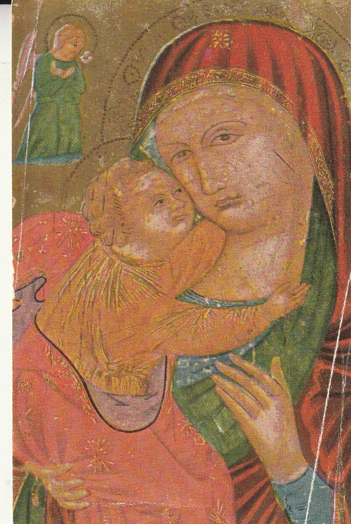 Prent van de Stoclet-Madonna, Ophalen of Verzenden, Gebruikt, Kaart of Prent, Christendom | Katholiek