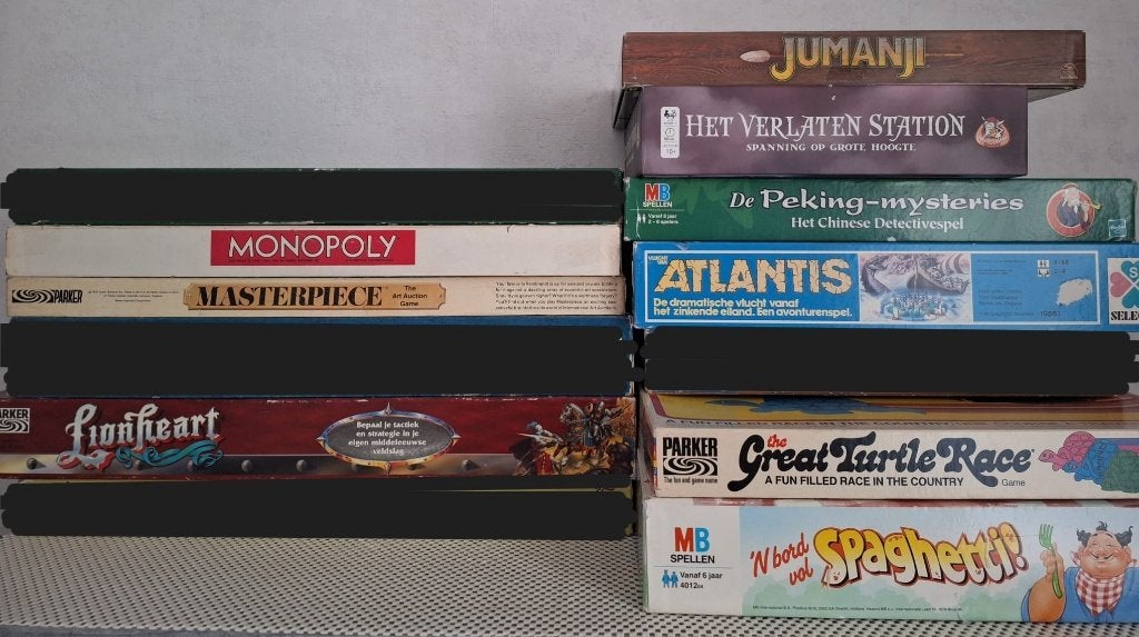 Partij van 9 bordspellen waaronder vintage spellen, Een of twee spelers, Verzenden, Zo goed als nieuw