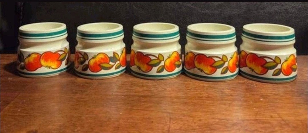 Vintage eierdopjes Emsa (5 stuks), Ophalen of Verzenden, Zo goed als nieuw