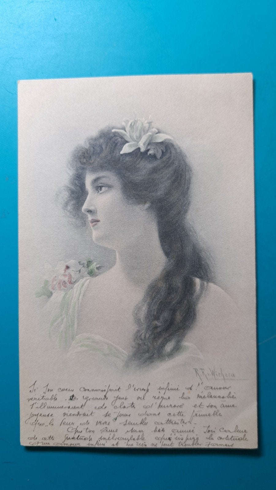 Dame - R.R. v. Wichera  - M.M. Vienne nr 227. oud, Ophalen of Verzenden, Voor 1920, Gelopen, Overige thema's
