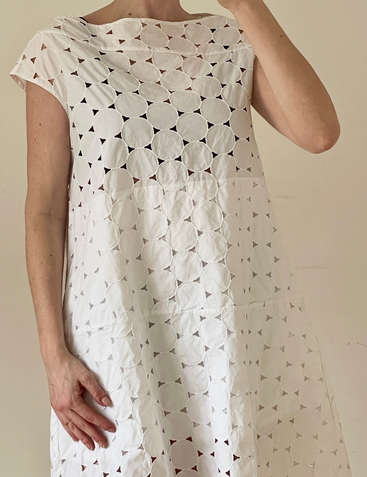 A-lijn jurkje Sofie d’hoore maat 36, Kleding | Dames, Verzenden, Wit, Zo goed als nieuw, Knielengte