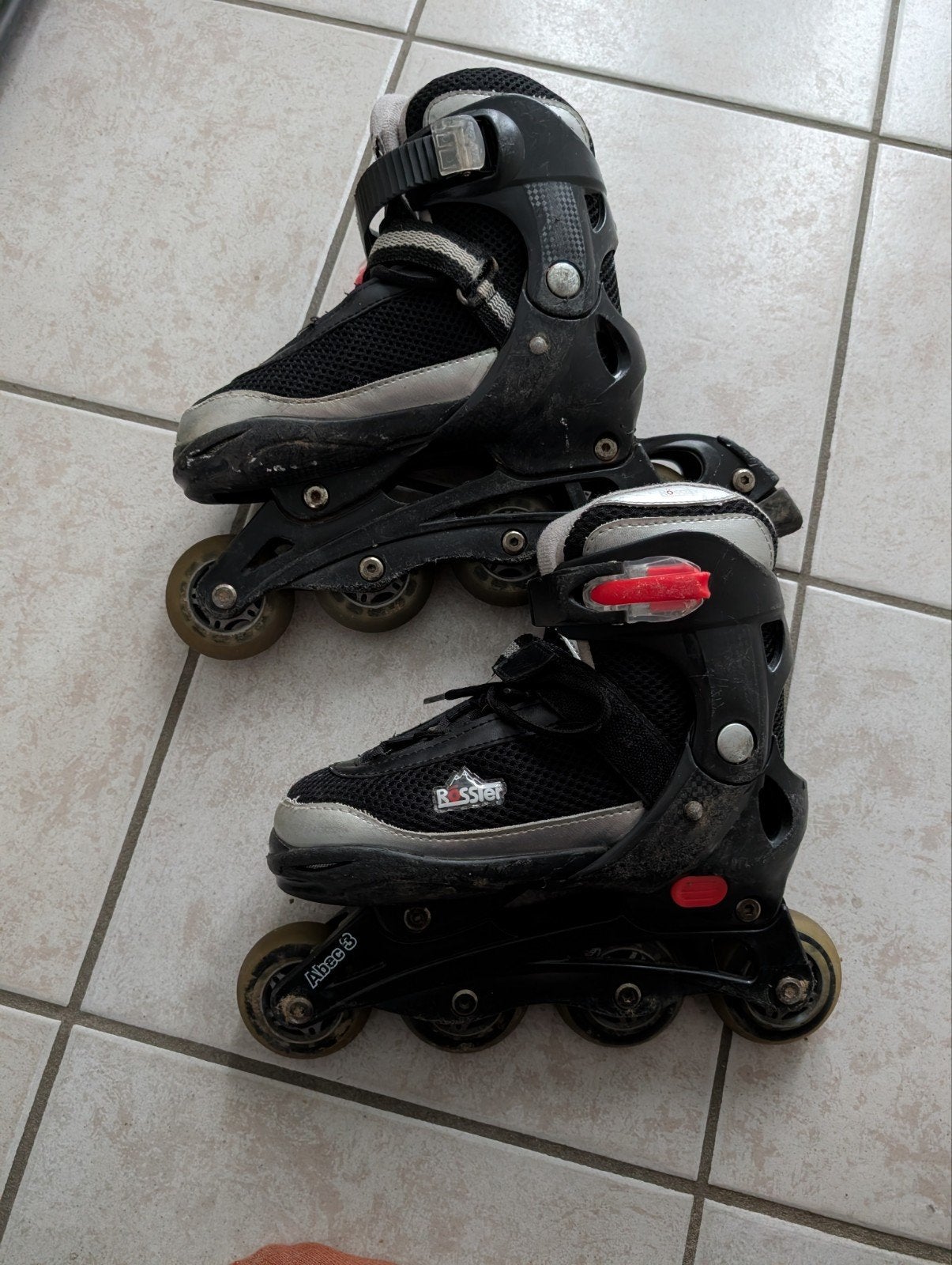 Verstelbare Rosster Abec 3 inline skates, maat 32-35, Ophalen of Verzenden, Gebruikt, Overige typen, Overige merken