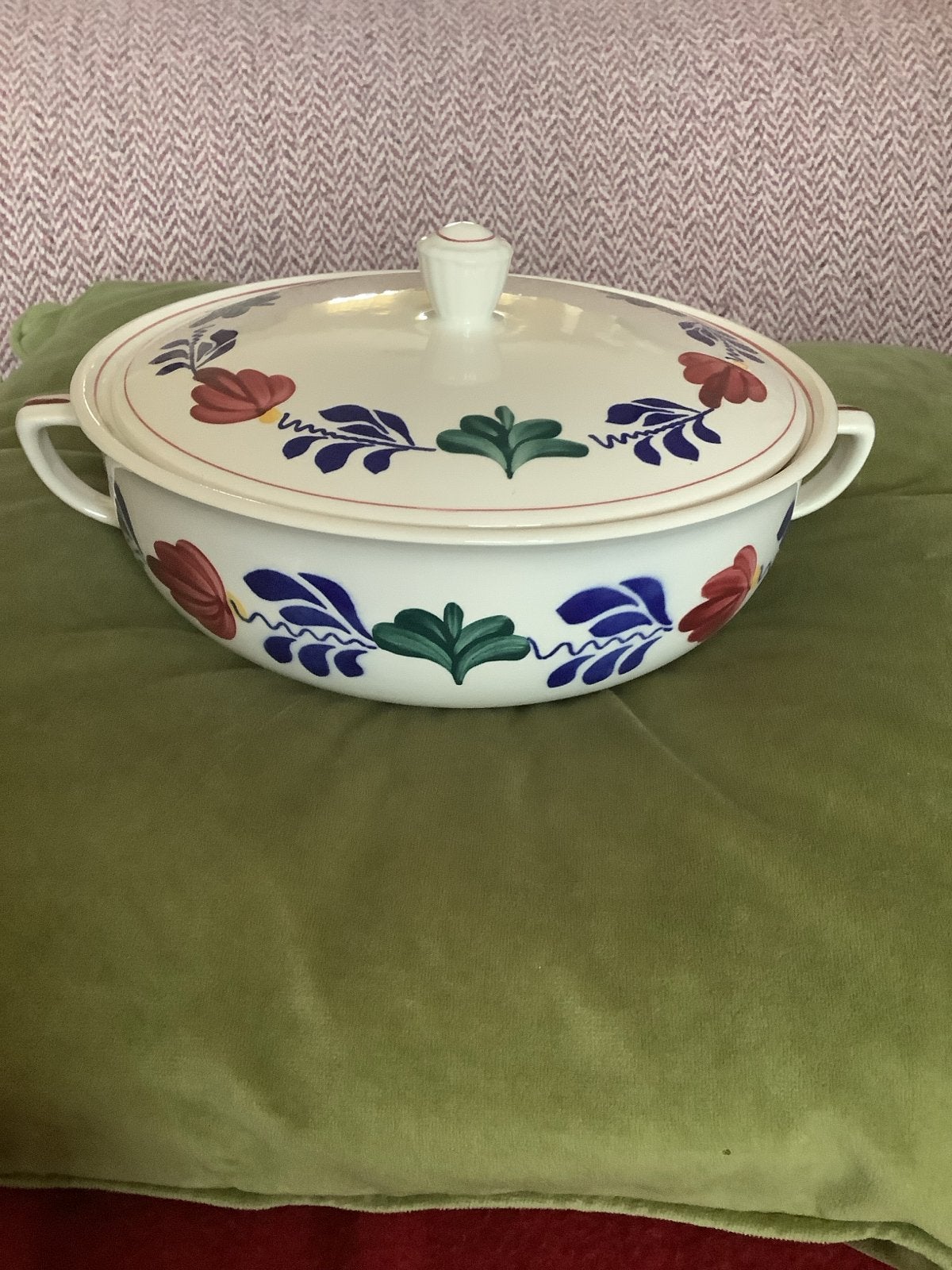 Vintage Boch Frères La Louvière 'Boerenbont' dekschaal, Antiek en Kunst, Ophalen of Verzenden