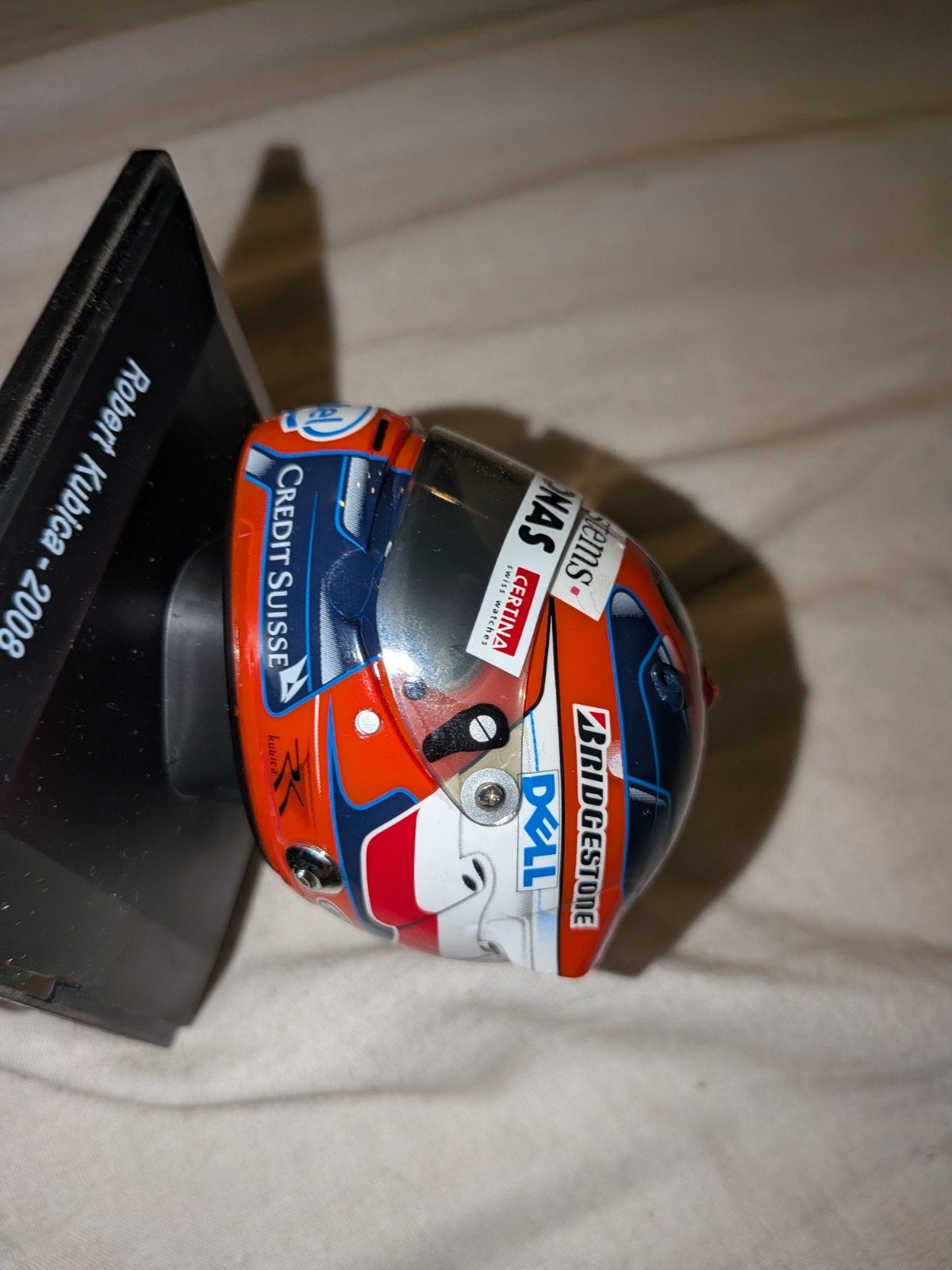Miniatuur F1 Helm Robert Kubica 2008, Verzamelen, Ophalen of Verzenden, Zo goed als nieuw, Formule 1