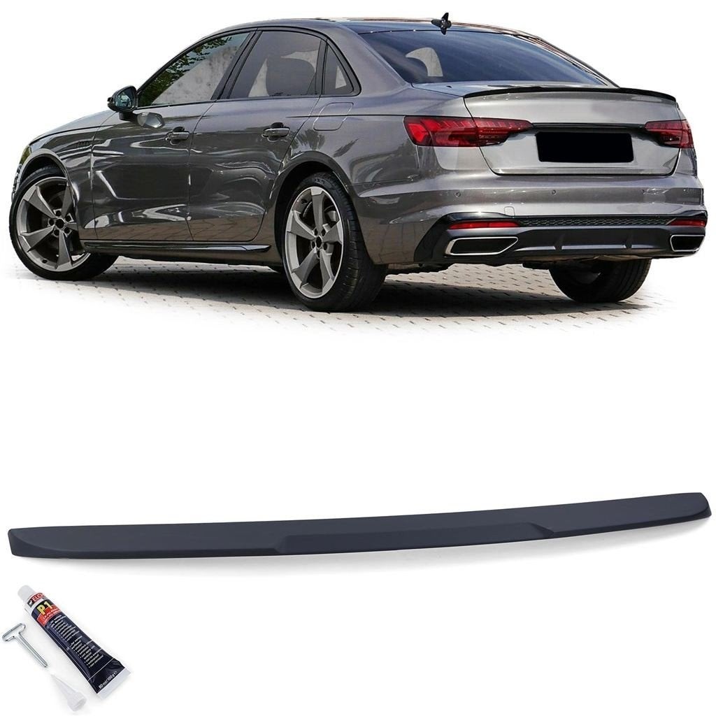 Spoiler Mat Zwart Voor Audi A4 B9 Limousine Sedan, Verzenden, Automotive Parts, A.parts@hotmail.nl, Trasmolenlaan 12 3447 GZ Woerden