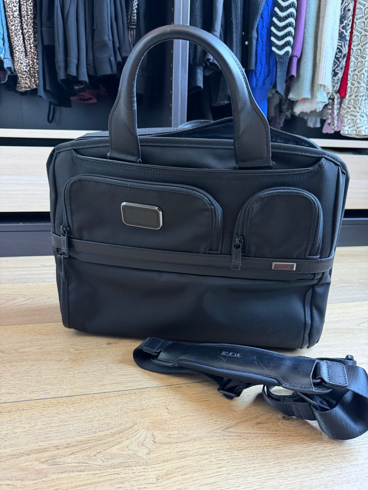 Tumi alpha 3 bravo briefcase extendable zgan, Ophalen, 40 tot 60 cm, 20 tot 30 cm, Zwart
