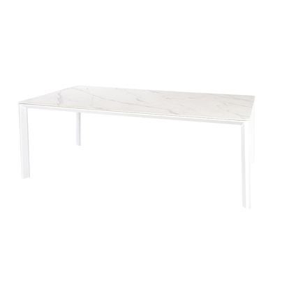 Foto 12 van Tuintafel 205x100cm - stijlvol keramiek marmerlook tafelblad