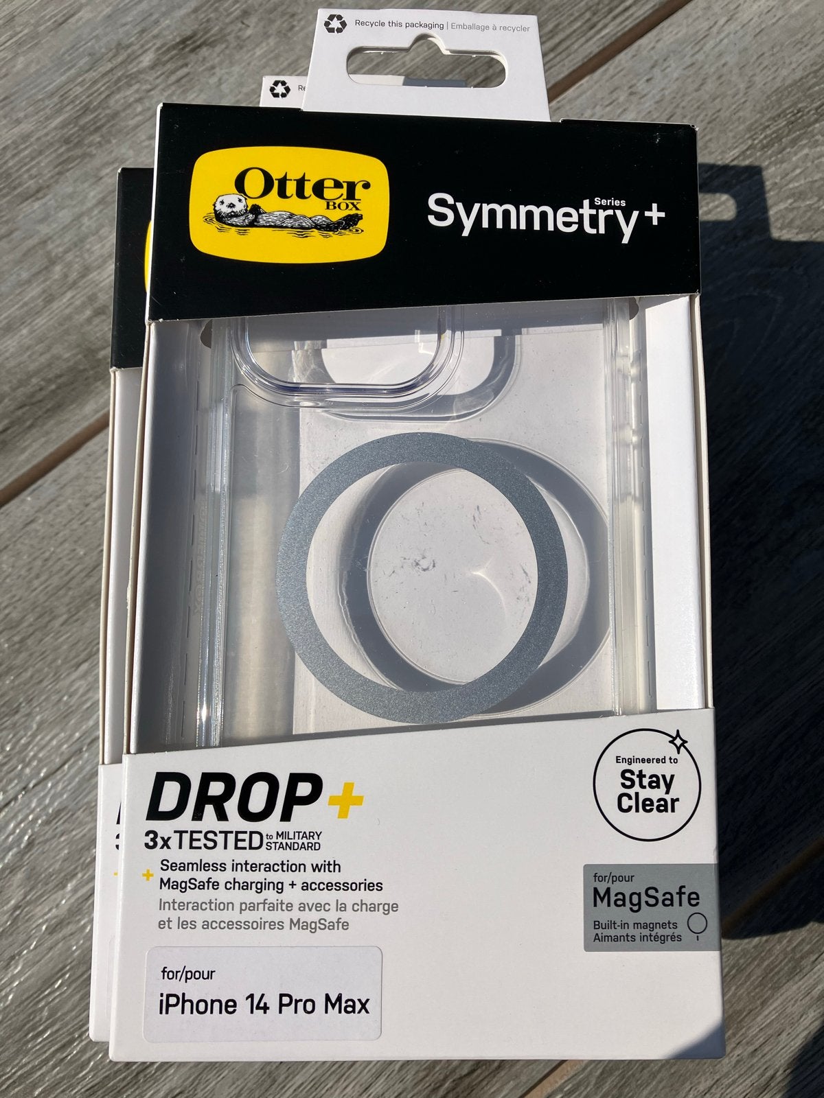 Otterbox Symmetry+ MagSafe Hoesje iPhone 14 Pro Max Transpar, Kunststof, IPhone 14 Pro Max, MagSafe, Nieuw