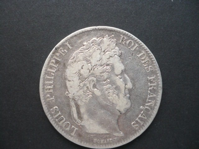 zilveren 5 fr. munt 1840 roi des francias louis phillippe I, Ophalen of Verzenden, Frankrijk, Losse munt, Zilver