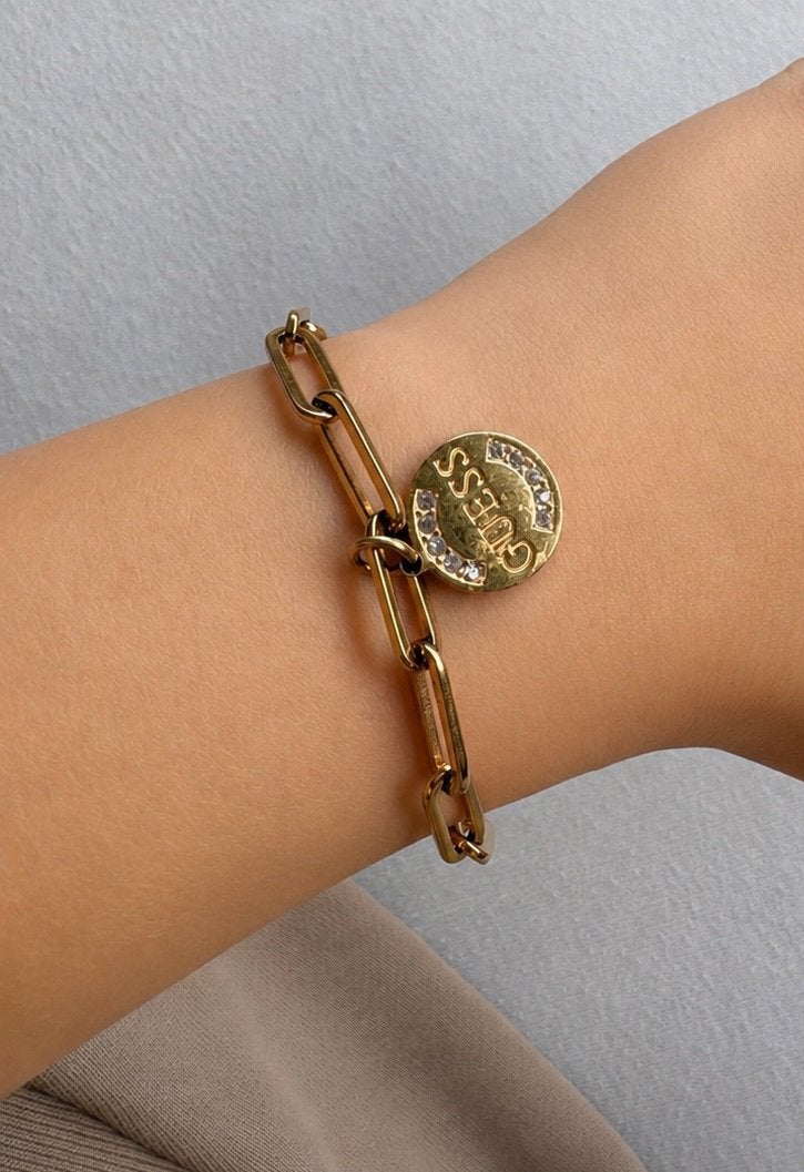 Guess armband rosé goud stainless steel, Sieraden, Tassen en Uiterlijk, Armbanden, Overige materialen, Overige kleuren, Ophalen of Verzenden