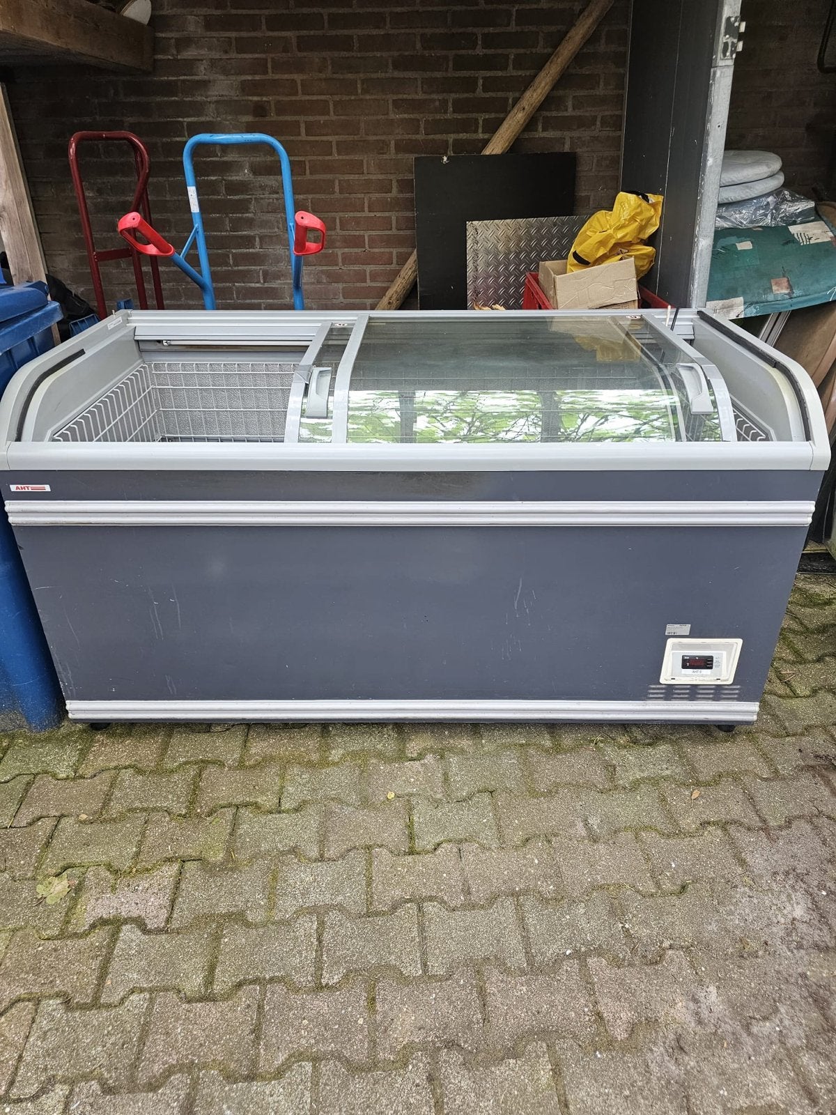 Grote vrieskist met glazen schuifdeksel, Ophalen of Verzenden, Zo goed als nieuw, 90 cm of meer, 160 cm of meer