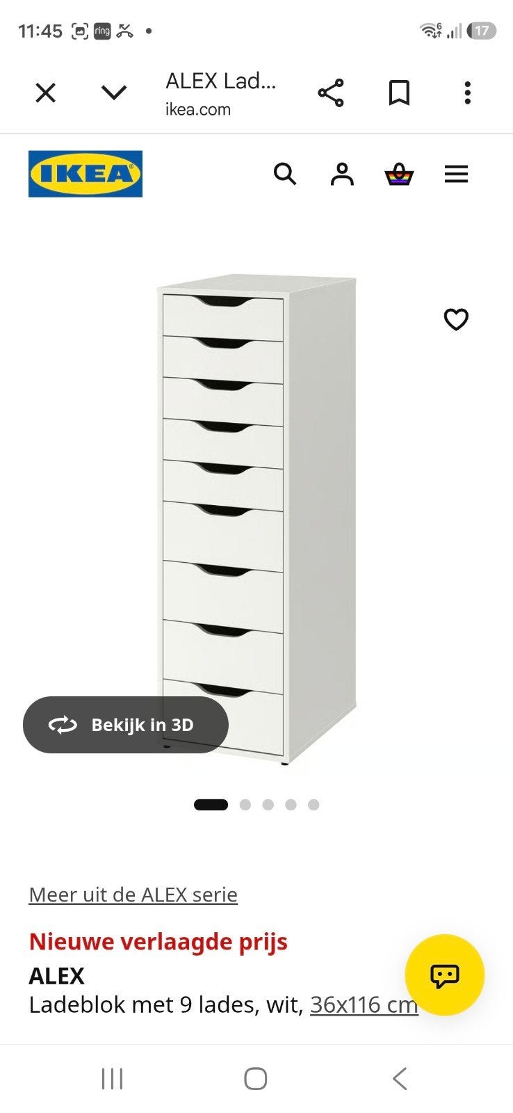 ikea Alex Ladeblok, Ophalen, Zo goed als nieuw