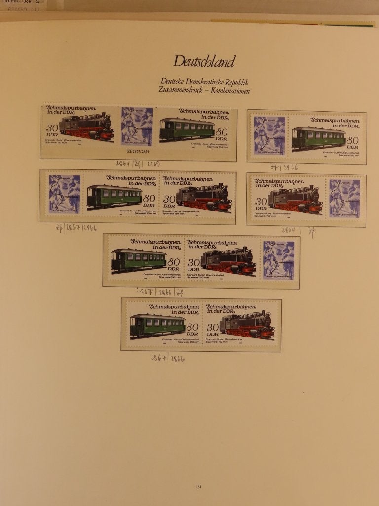 DDR COMBINATIES - uitgebreide collectie in album  (J220) 1/2, Postzegels en Munten, Postzegels | Volle albums en Verzamelingen