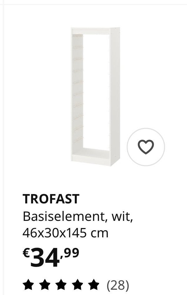 Trofast kast (basiselement) nieuw in doos, Ophalen, Zo goed als nieuw