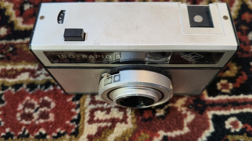 Agfa Iso-Rapid I camera met handleiding, Ophalen of Verzenden, Gebruikt, Compact, Overige Merken