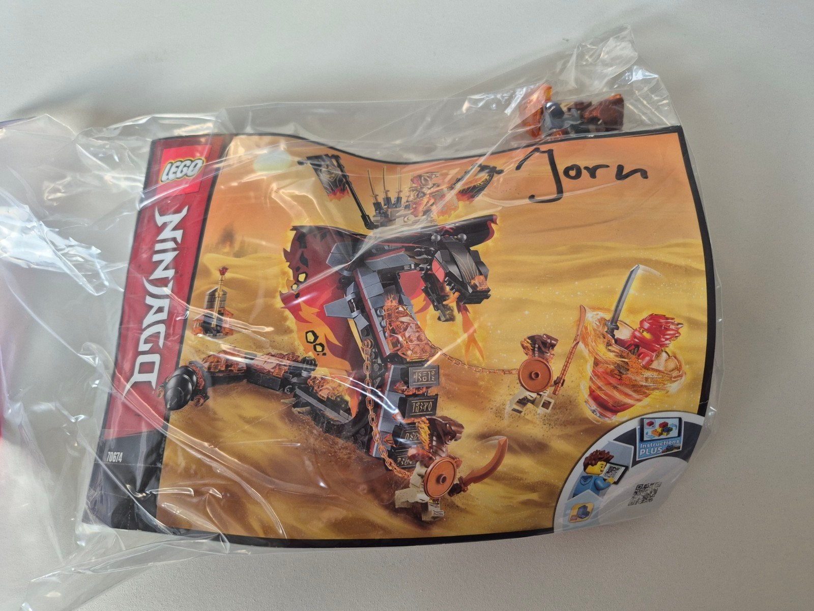 Lego Ninjago 70674 Vuur Slang compleet met figuren & boekje, Lego, Ophalen of Verzenden, Compleet, Zo goed als nieuw