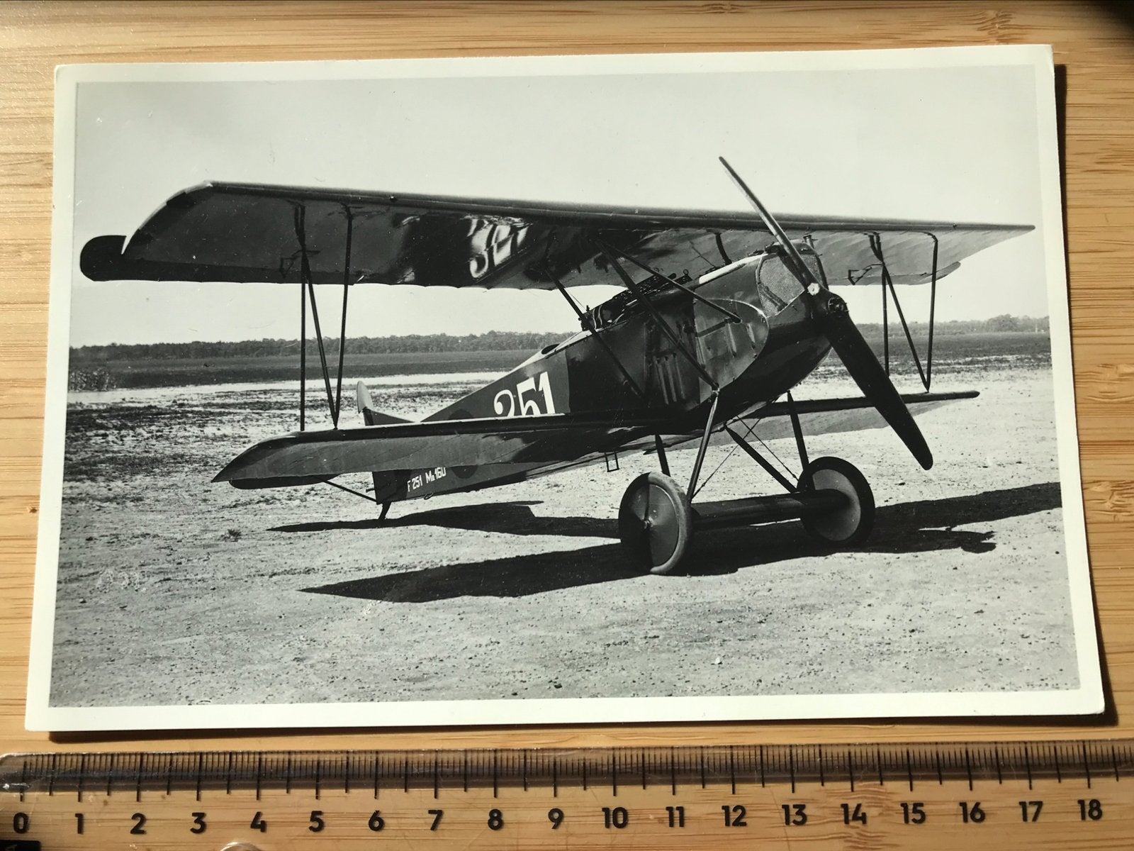 Fokker D.VII LVA Ned Luchtmacht 251 Foto WO1 jacht Vliegtuig, Verzamelen, Ophalen of Verzenden, Voor 1940, Zo goed als nieuw, Overige onderwerpen