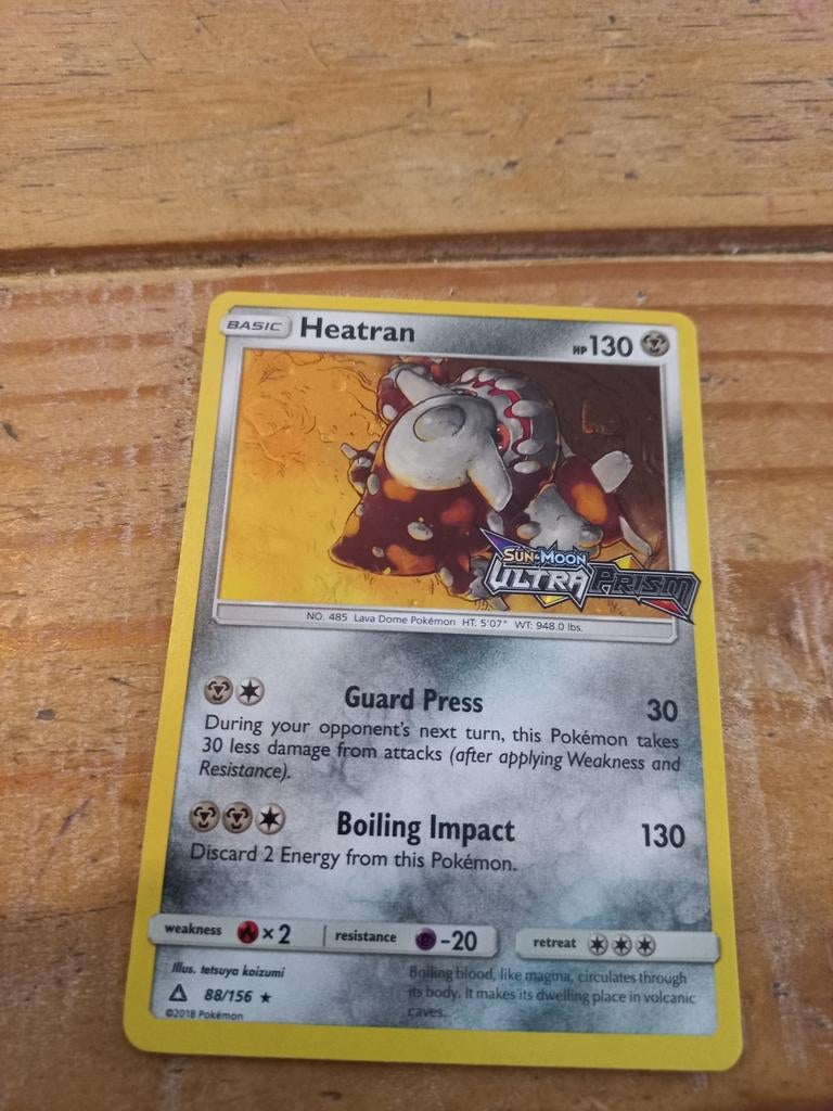 Heatran holo stamp, Ophalen of Verzenden, Zo goed als nieuw, Losse kaart, Foil