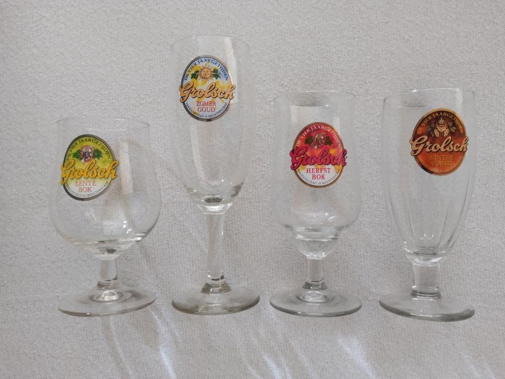 Glazen Grolsch Vier Jaargetijden, Verzamelen, Biermerken, Ophalen of Verzenden, Nieuw, Glas of Glazen, Grolsch