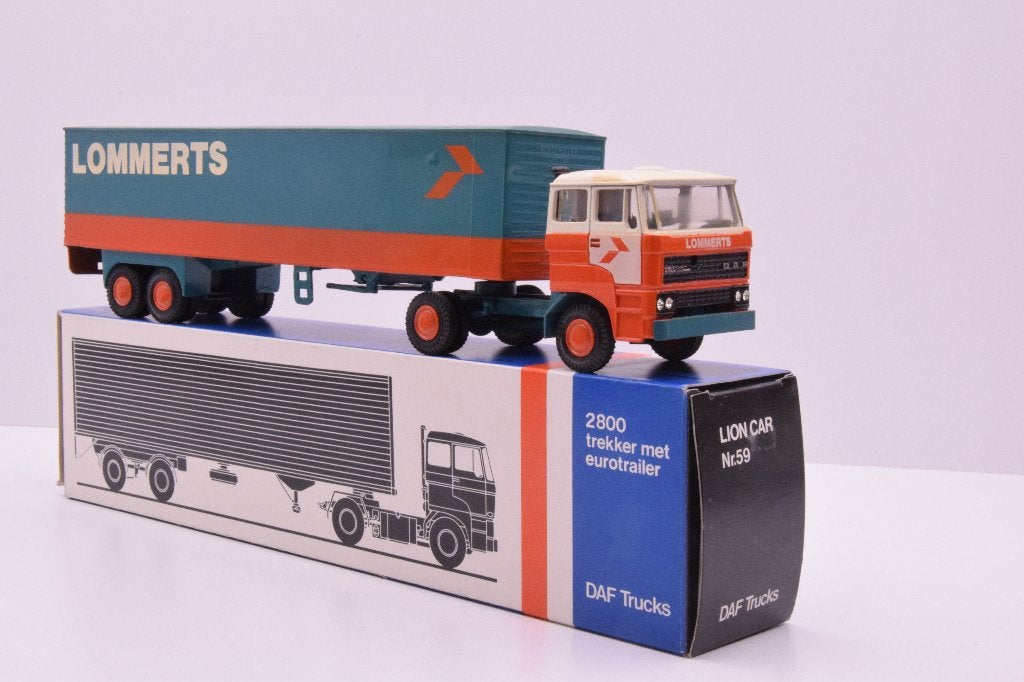 DAF 2800  '' Lommerts Delfzijl ''  Lion Car, Ophalen of Verzenden, Zo goed als nieuw, Bus of Vrachtwagen, Lion Toys